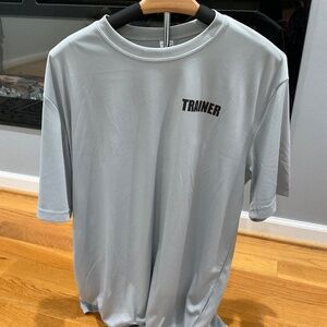 Men's Sport-Tek Gray Fuji Fit Trainers Short Sleeve Tee Shirt, Size L, and 3XL